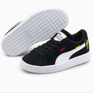 Puma Peanuts Suede ClassicBlack and White Kids' Sneakers